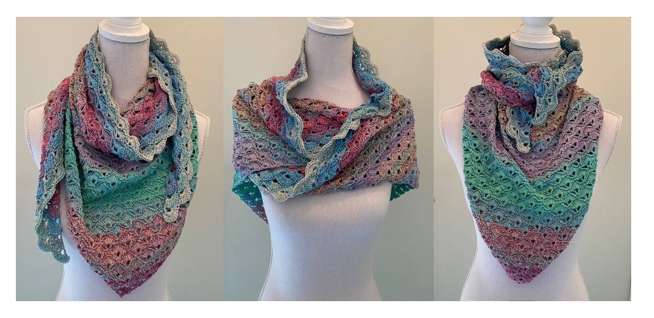 Nieuw gratis haakpatroon: sjaal én omslagdoek in één