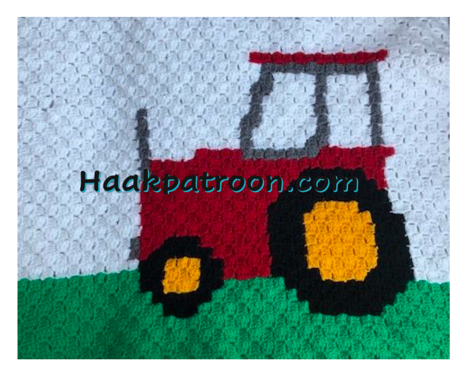Haakpatroon voor babydeken Tractor (B13)