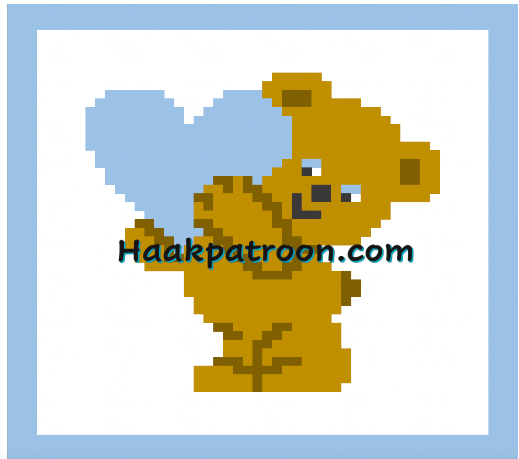 Haakpatroon voor Babyboy Babydeken  69cm x 70cm (B3)