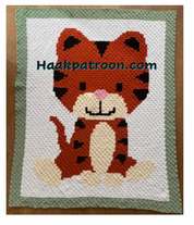 Haakpatroon voor deken Tijgertje 150cm x 175cm (D9)