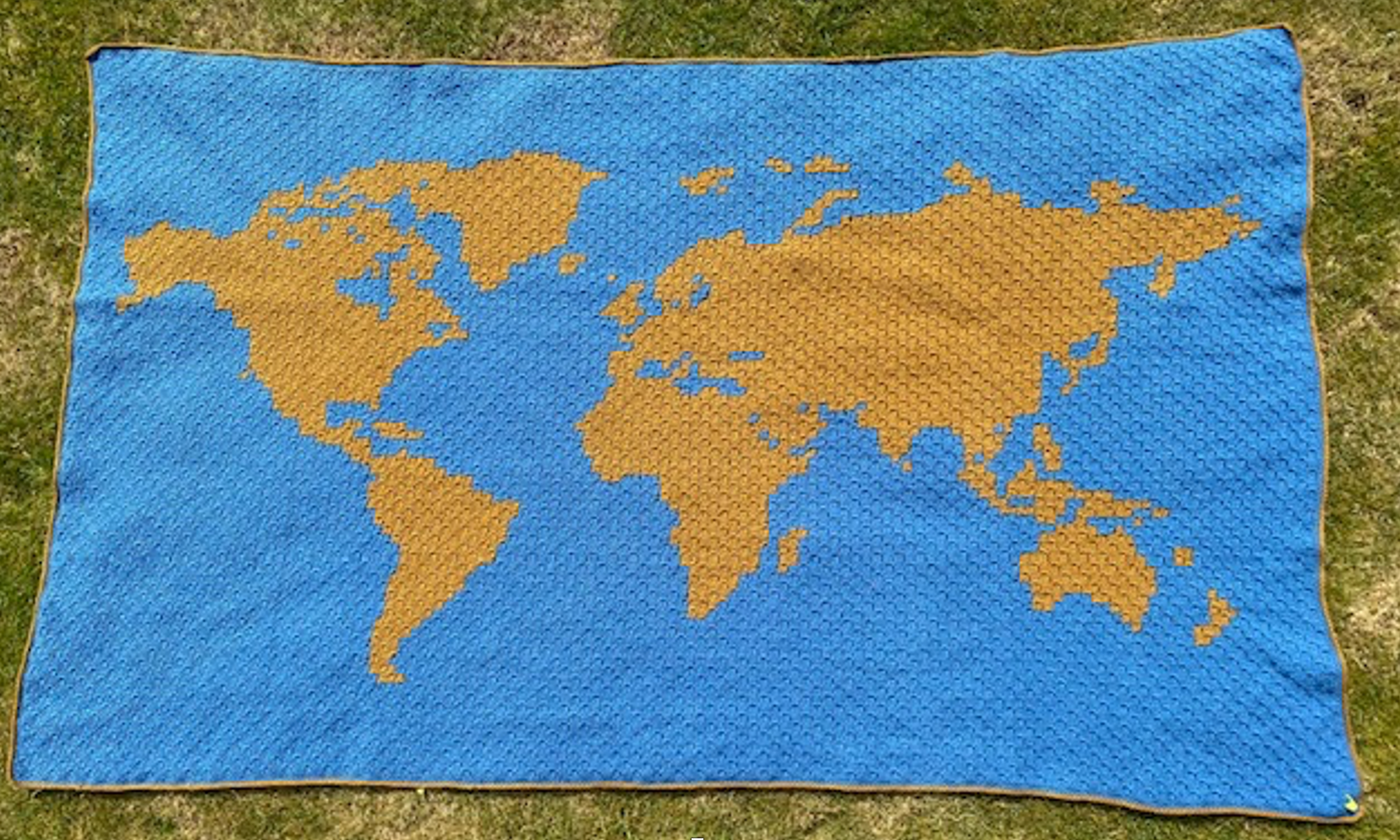 Haakpatroon De Wereld in een deken 104cm x 170cm (D1)