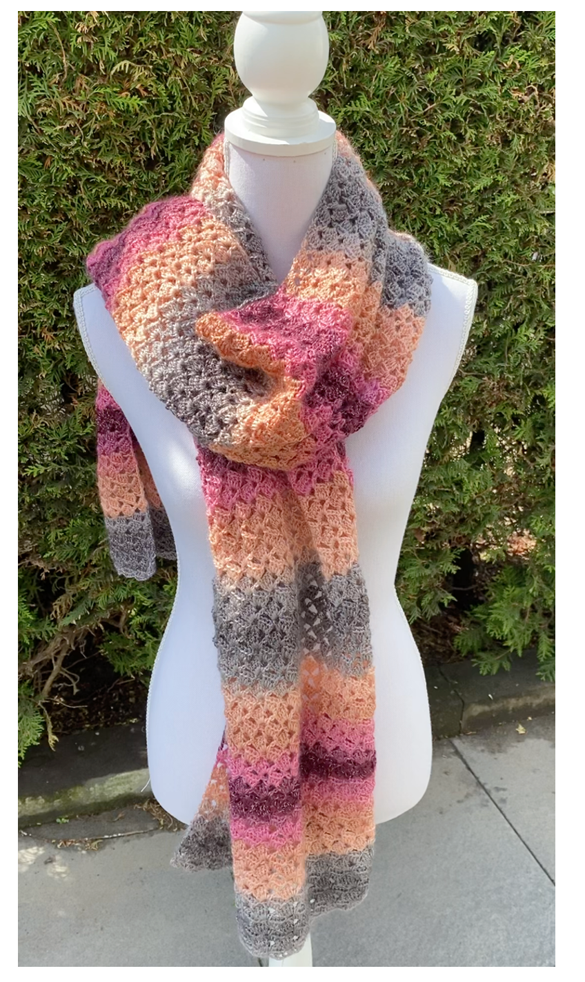 Gratis haakpatroon waaiersjaal