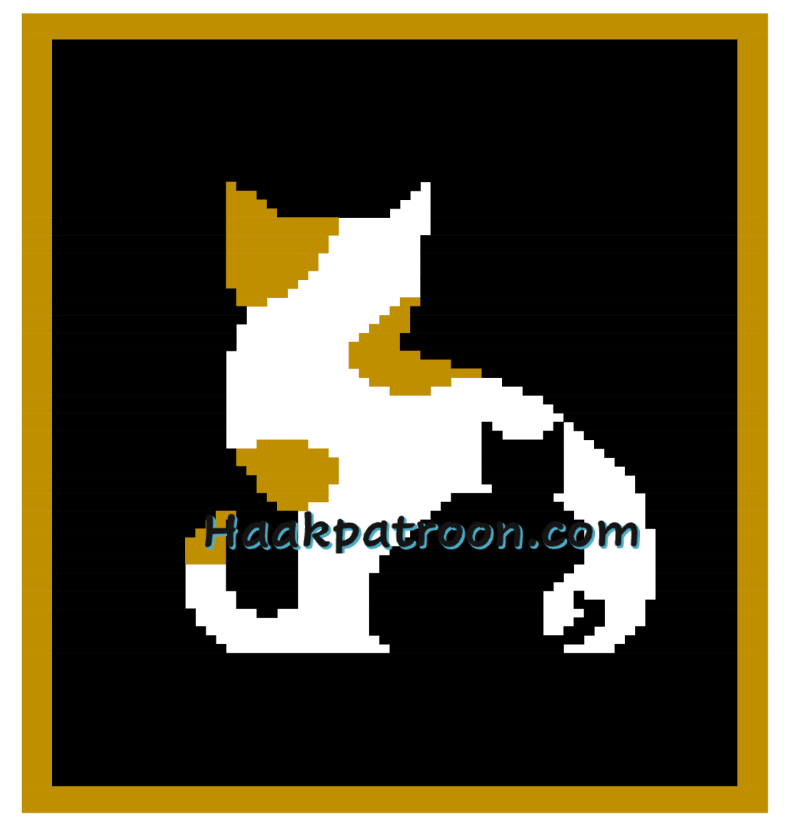 Free C2C crochet pattern; Blanket Two Cats ± 145 x 175 cm (G6)