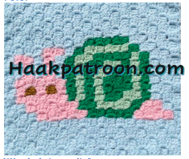 Haakpatroon De Slak 23cm x 23cm (L2.11)