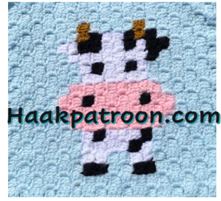Haakpatroon De Koe 23cm x 23cm (L2.13)