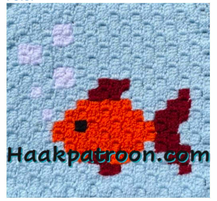 Haakpatroon Het Visje 23cm x 23cm (L2.14)