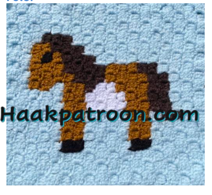 Haakpatroon Het Paardje 23cm x 23cm (L2.16)