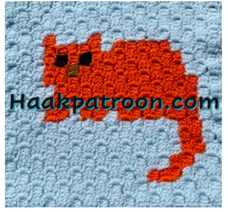 Haakpatroon De Rode Kater 23cm x 23cm (L2.23)