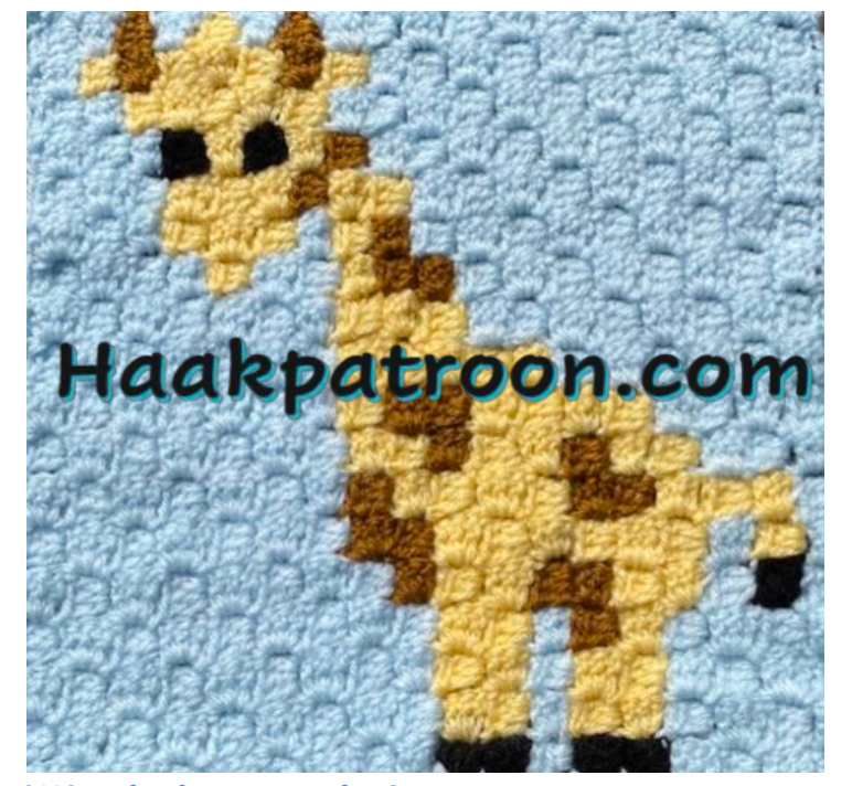 Haakpatroon De Giraffe 23cm x 23cm (L2.26)