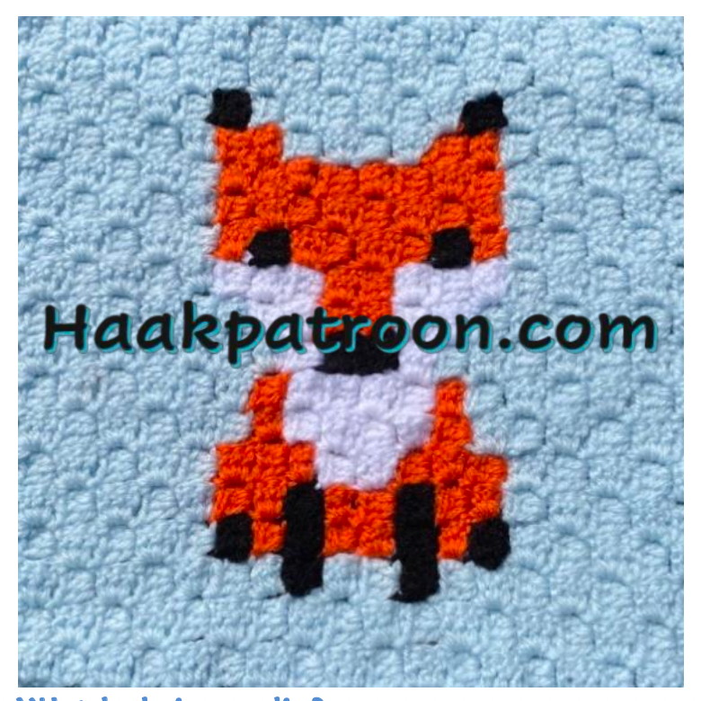 Haakpatroon Het Vosje 23cm x 23cm (L2.3)