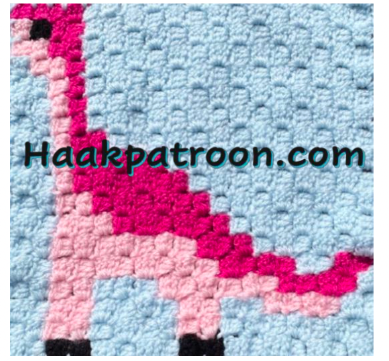 Haakpatroon De Dino 23cm x 23cm (L2.34)