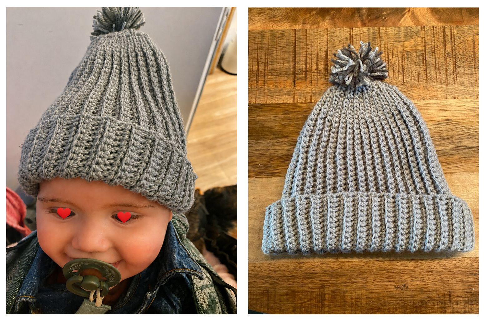 Warme Babymuts met Ponpom (8-18maanden) - MM6